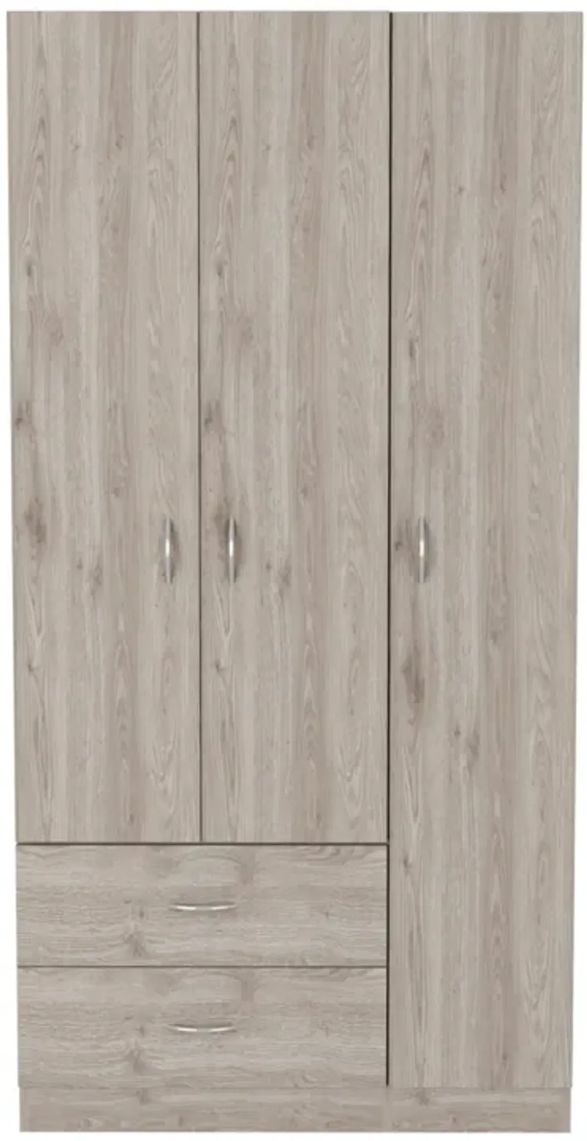 Three Door Armoire Clark, Bedroom, Light Gray