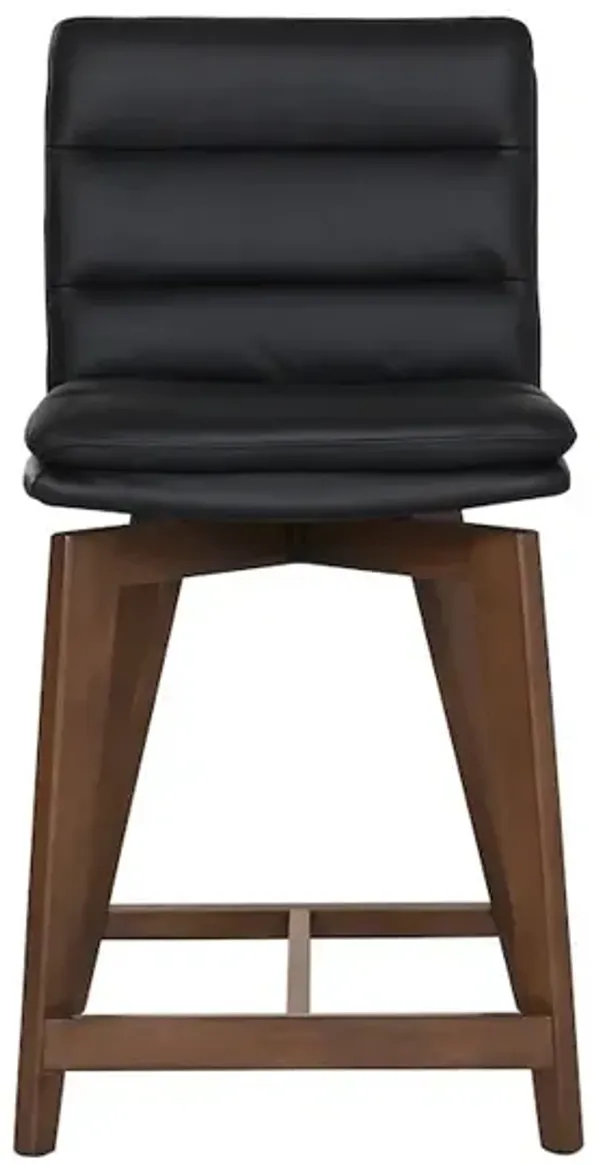 Porter Designs Castor Genuine Leather Bar Chair, Gray