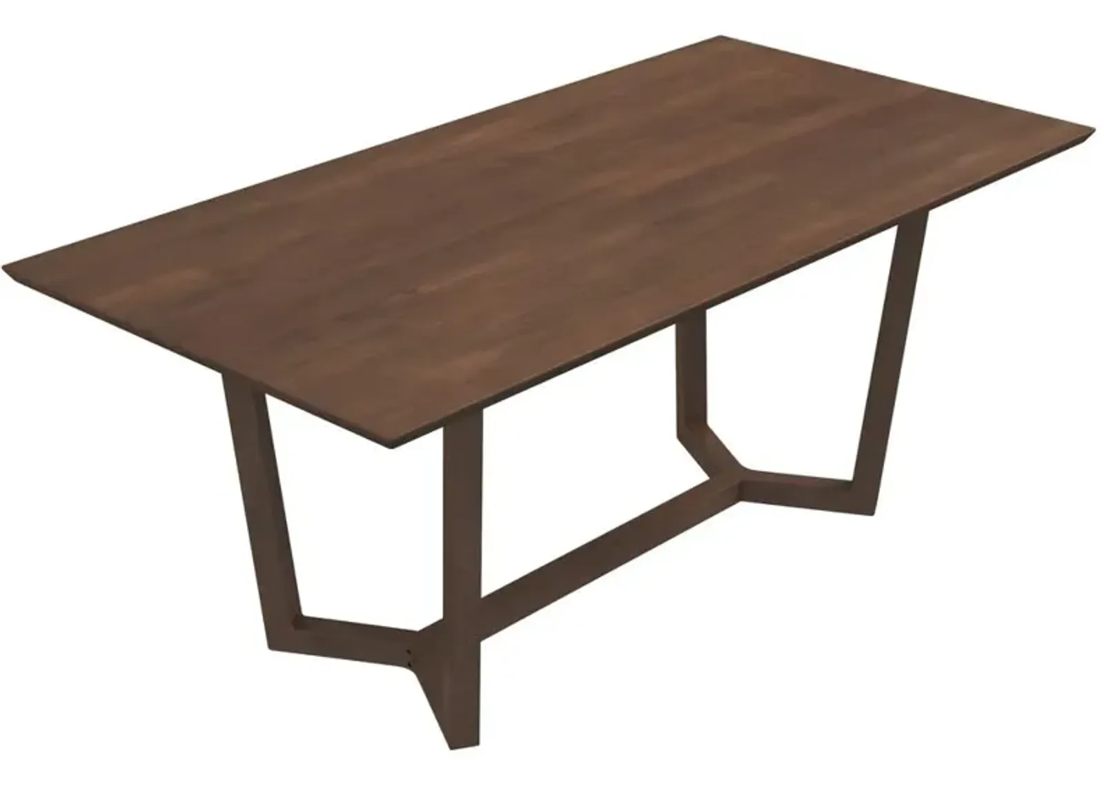 Ashcroft Furniture Co Marina Mid-Century Modern Solid Wood Dining Table in Brown