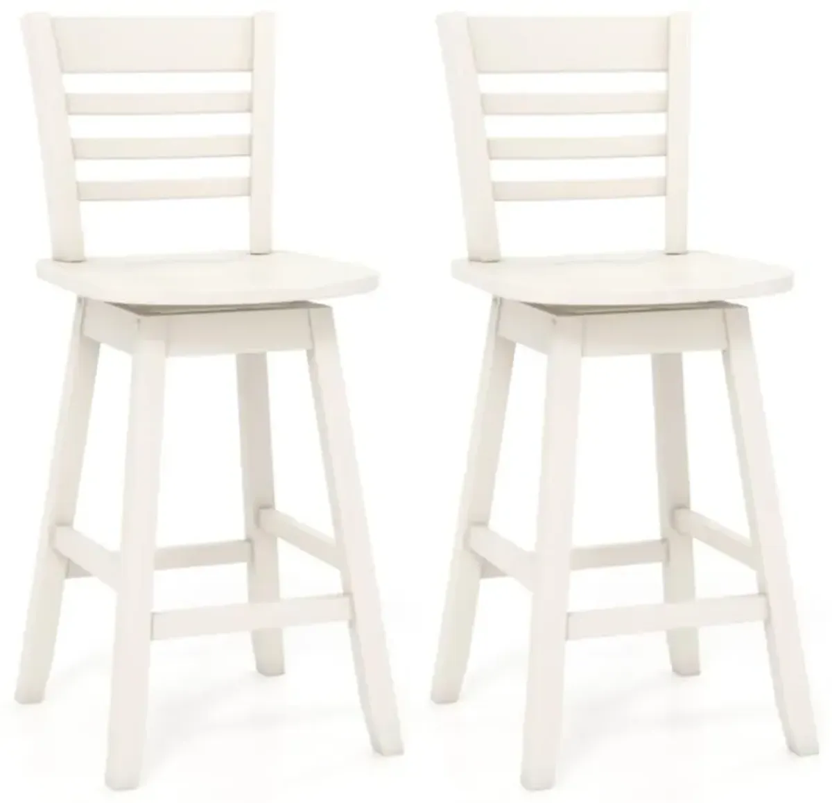 Hivvago Counter Height Barstools Set of 2 with Footrest for Kitchen Island Bar