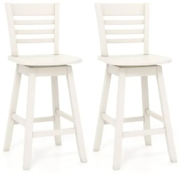 Hivvago Counter Height Barstools Set of 2 with Footrest for Kitchen Island Bar