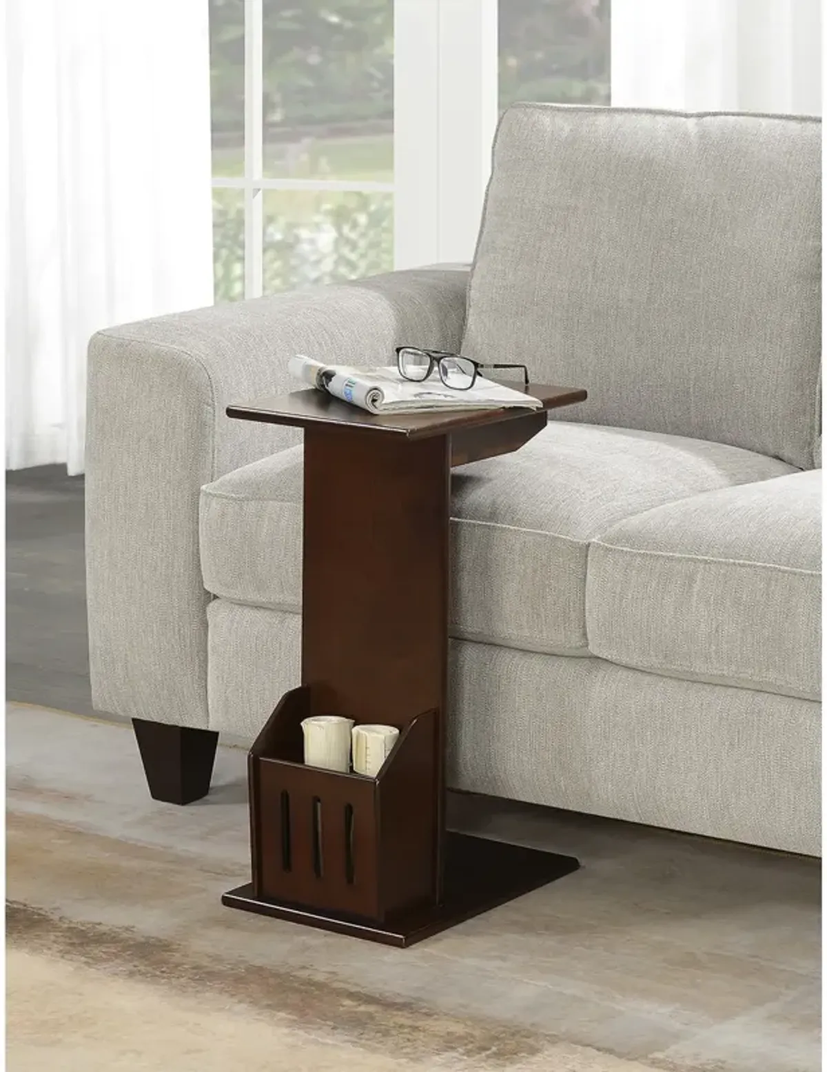 Designs2Go Abby C End Table with Magazine Holder