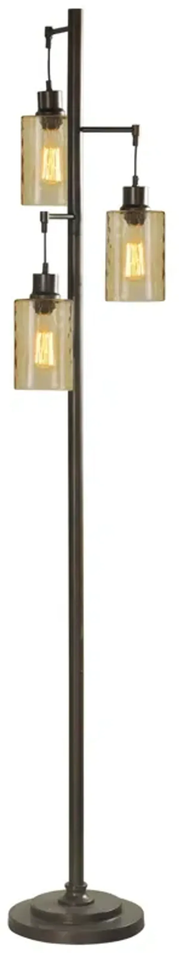 Dimpled Glass Floor Lamp (Set of 2)