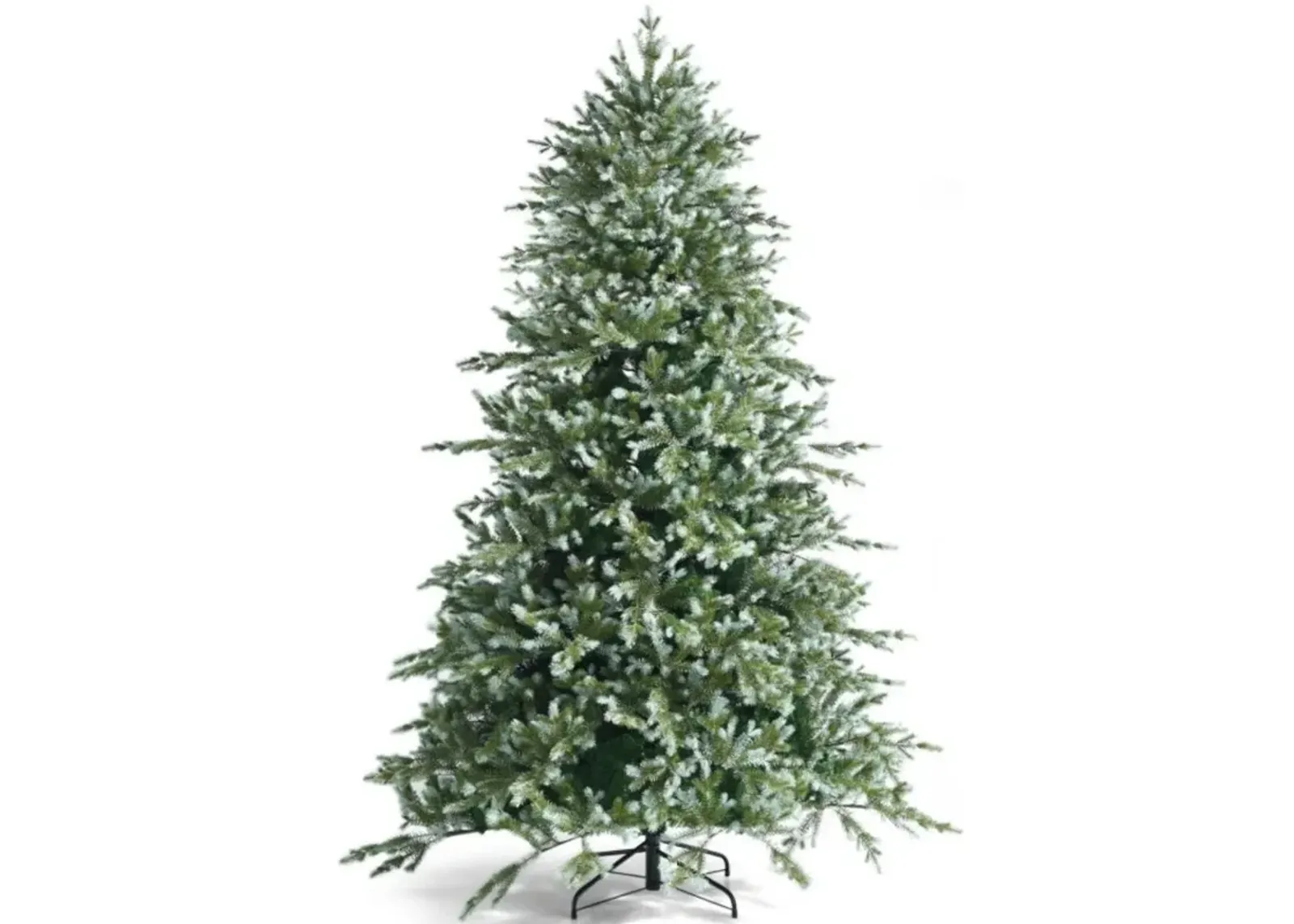 Hivvago 8 Feet Hinged Artificial Christmas Spruce Tree with Mixed PE and PVC Tips