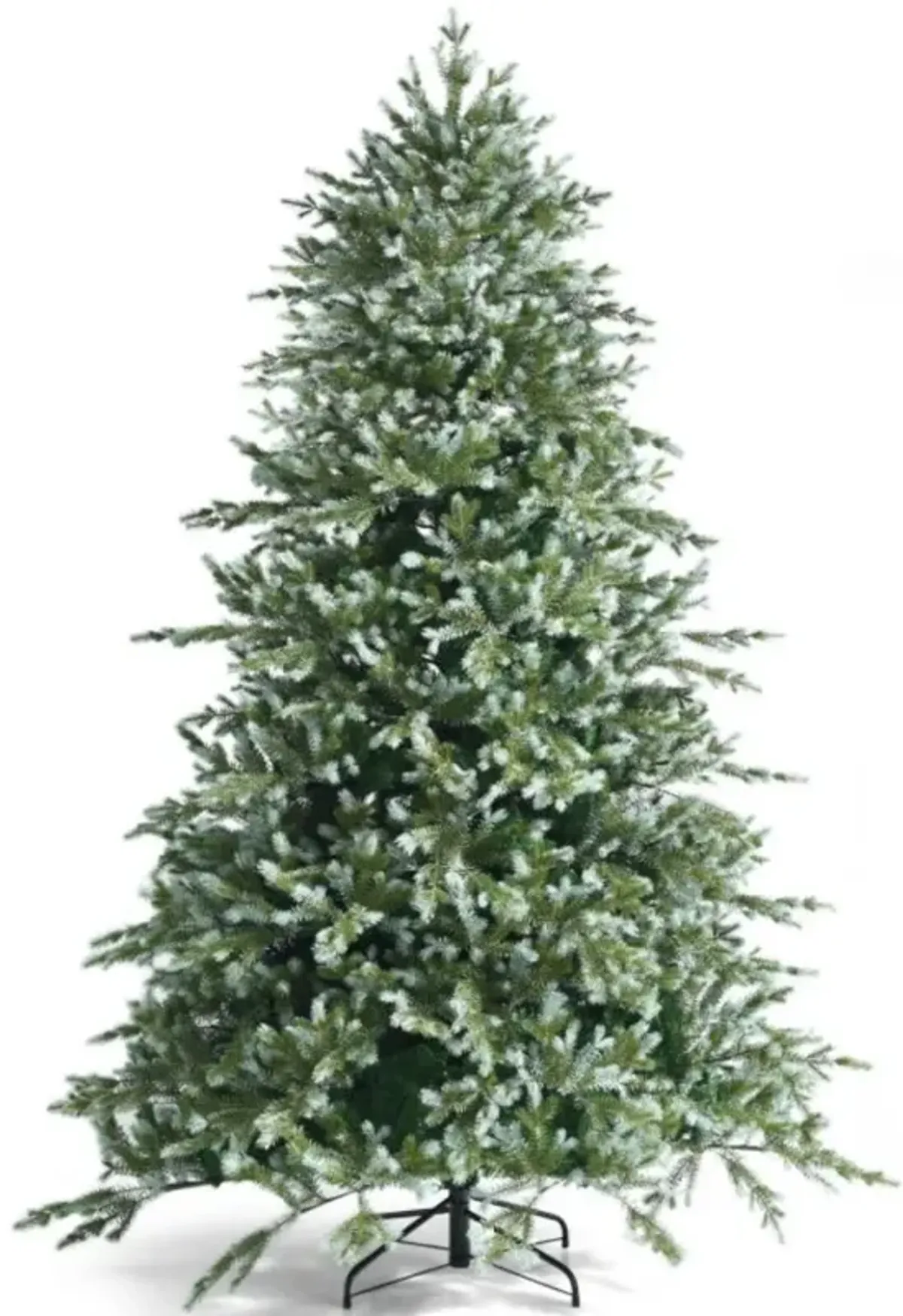 Hivvago 8 Feet Hinged Artificial Christmas Spruce Tree with Mixed PE and PVC Tips