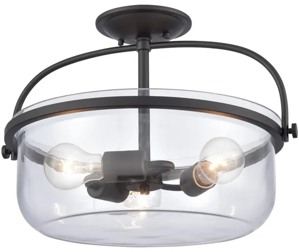 Wentworth Semi Flush Mount in Black