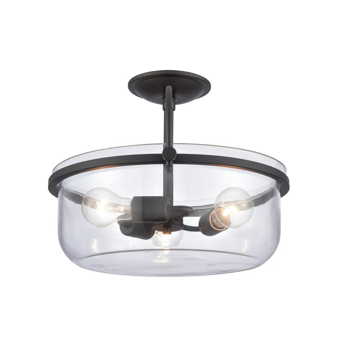 Wentworth Semi Flush Mount in Black