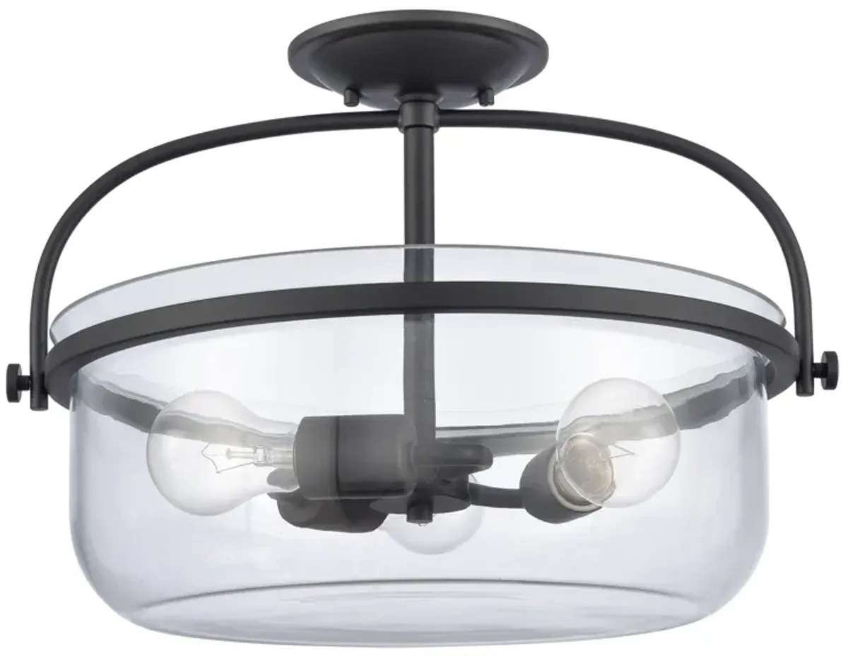 Wentworth Semi Flush Mount in Black