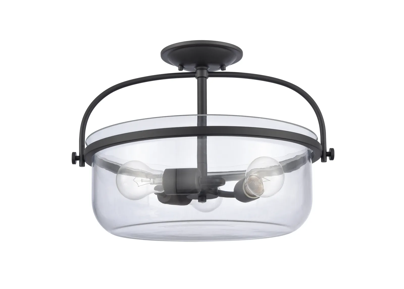 Wentworth Semi Flush Mount in Black