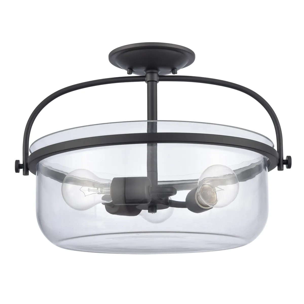 Wentworth Semi Flush Mount in Black