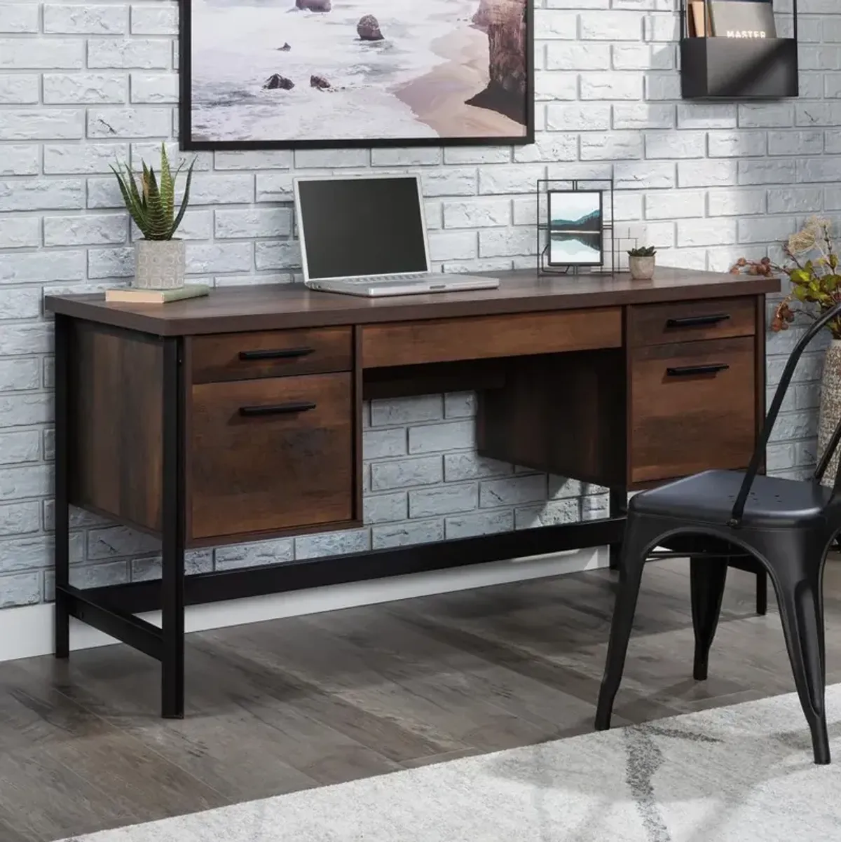 Sauder Briarbrook Computer Desk Barrel Oak