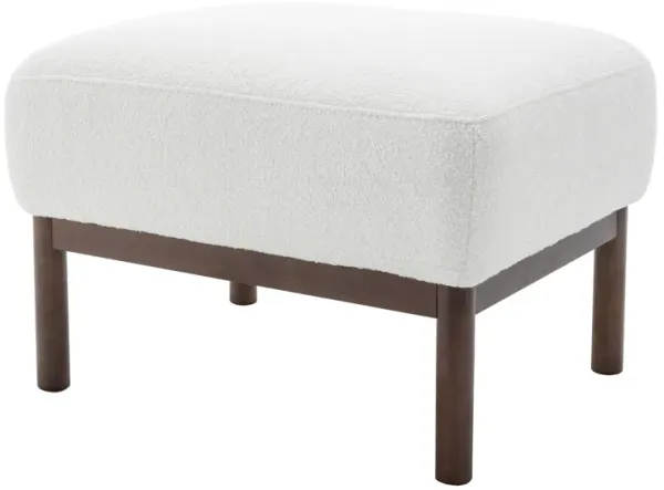 Churchill 25" Rectangle Pillowtop Ottoman - Cream Boucle Performance Fabric