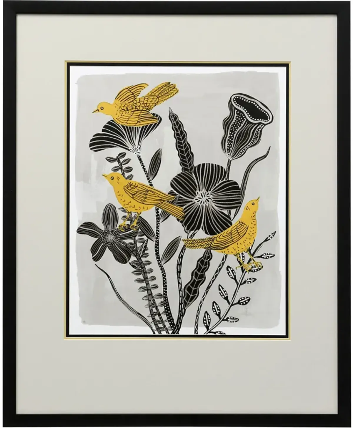 Birds In My Garden I Framed Print