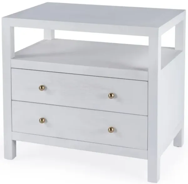Butler Specialty Nora 2-Drawer Wide Nightstand, White