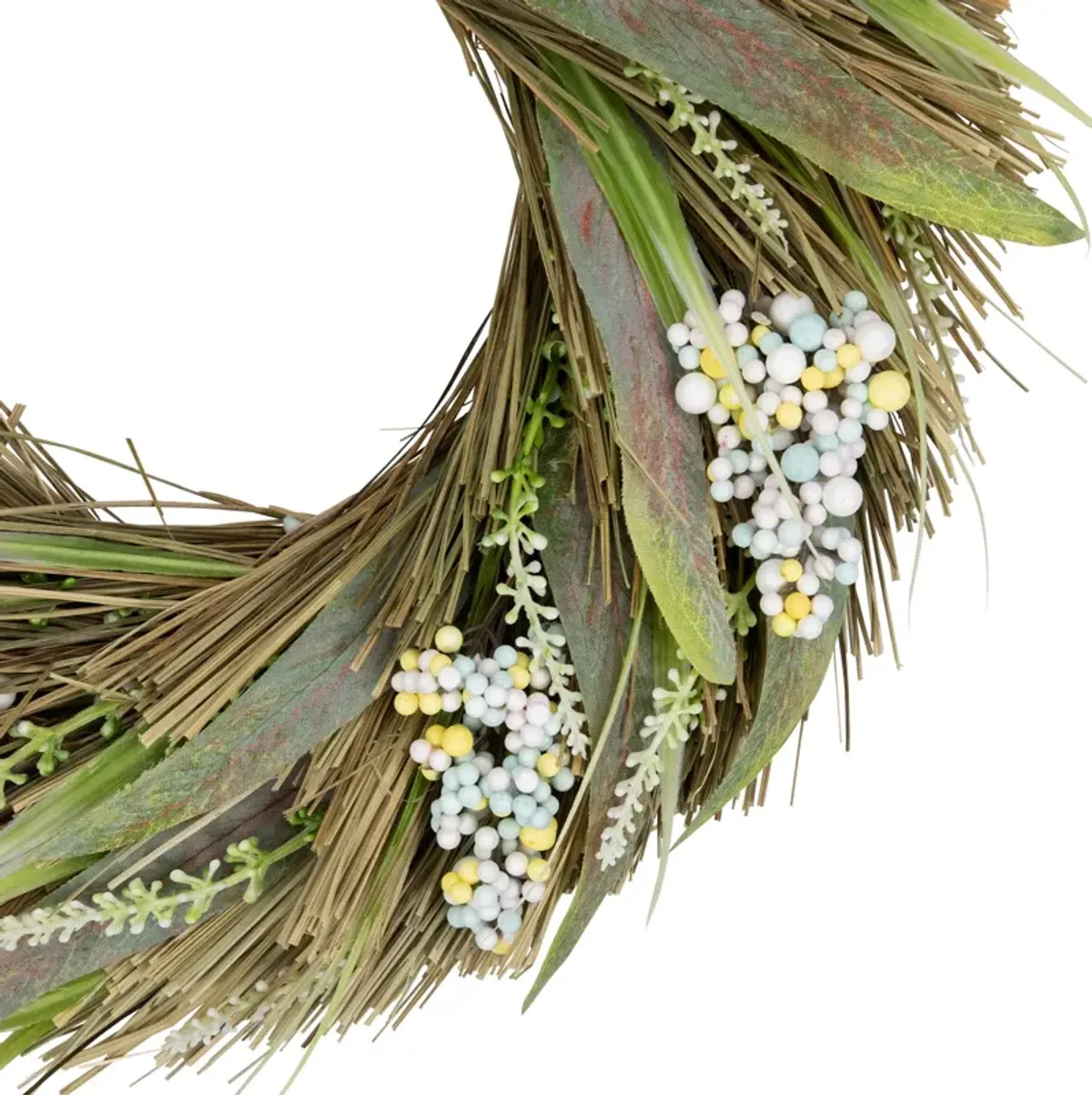 Artificial Mixed Foliage with Berries Spring Wreath - 12"