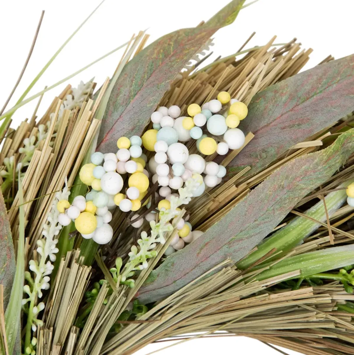 Artificial Mixed Foliage with Berries Spring Wreath - 12"