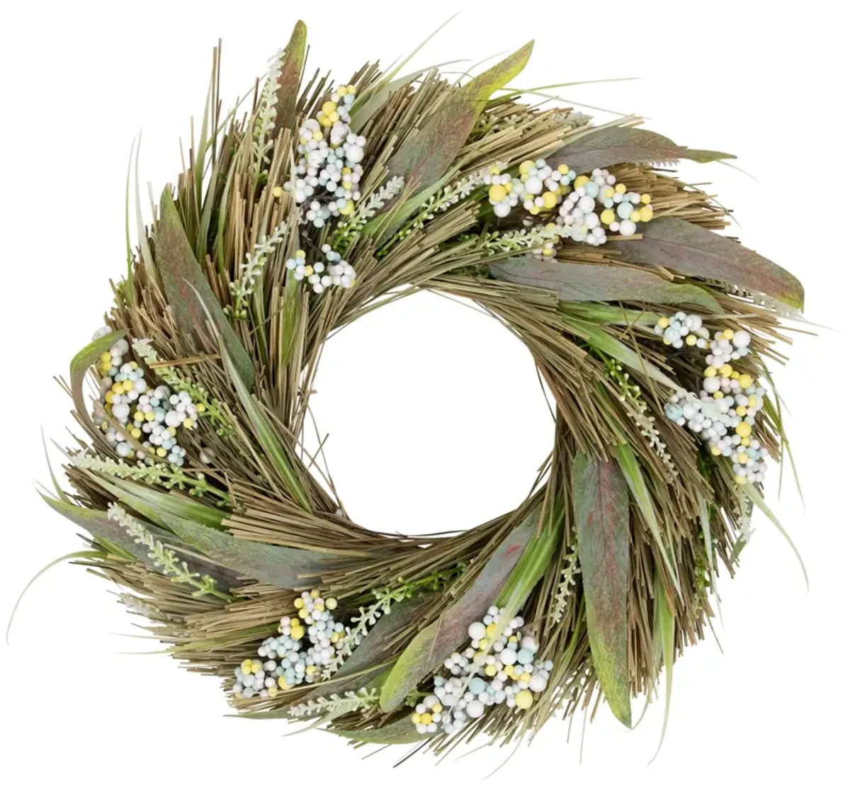 Artificial Mixed Foliage with Berries Spring Wreath - 12"