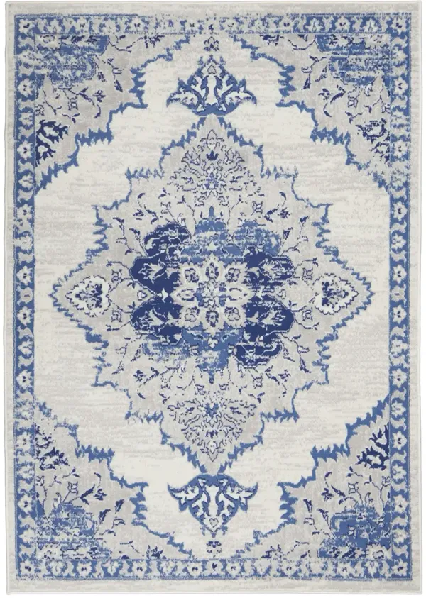 Whimsicle WHS14 Ivory/Blue 6' x 9' Rug