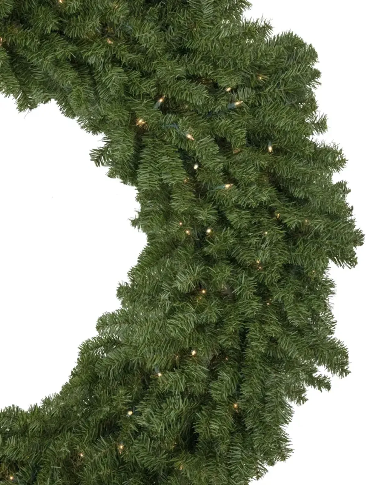 5' Pre-Lit Commercial Canadian Pine Artificial Christmas Wreath  Clear Lights