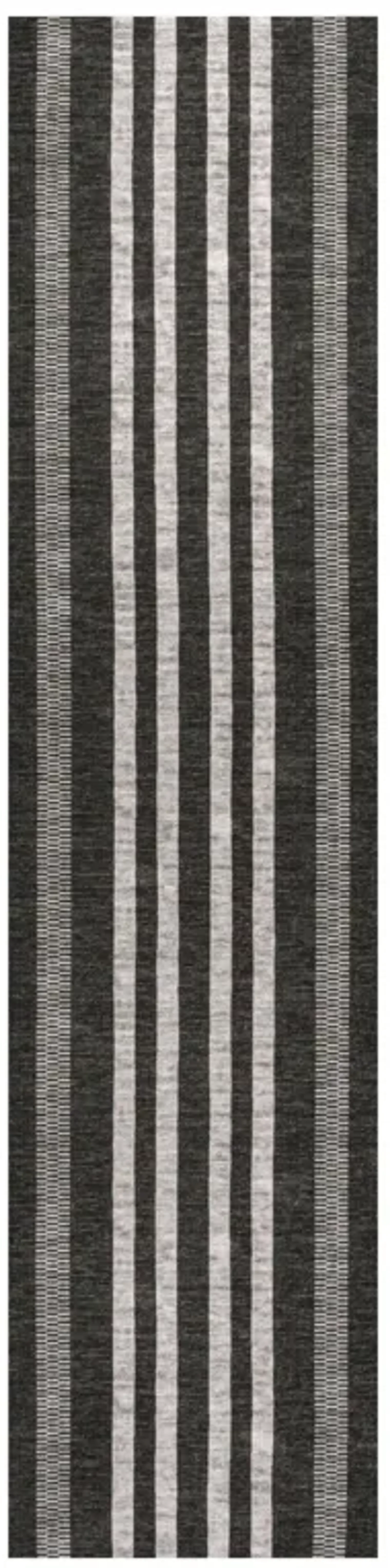 Vichy Geometric Striped Machine Washable Area Rug