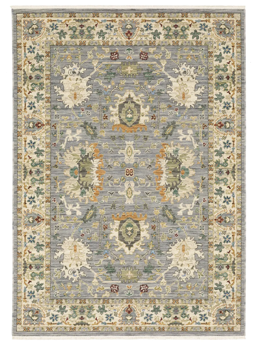 Lucca 6'7" x 9'6" Blue Rug