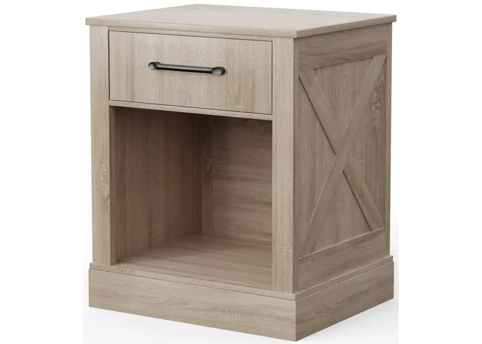 Compact Nightstand with Drawer and Shelf