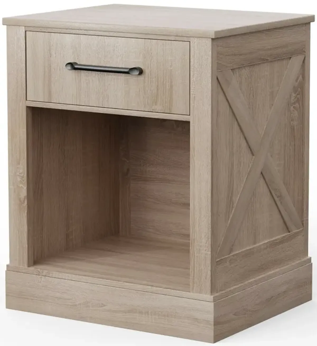 Compact Nightstand with Drawer and Shelf