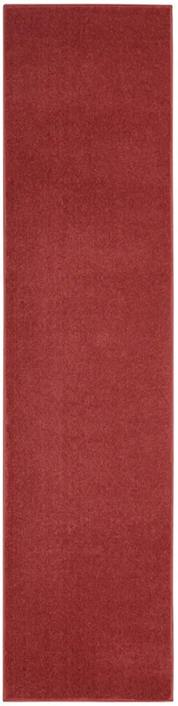 Nourison Essentials NRE01 Brick Red 2'2" x 16' Rug