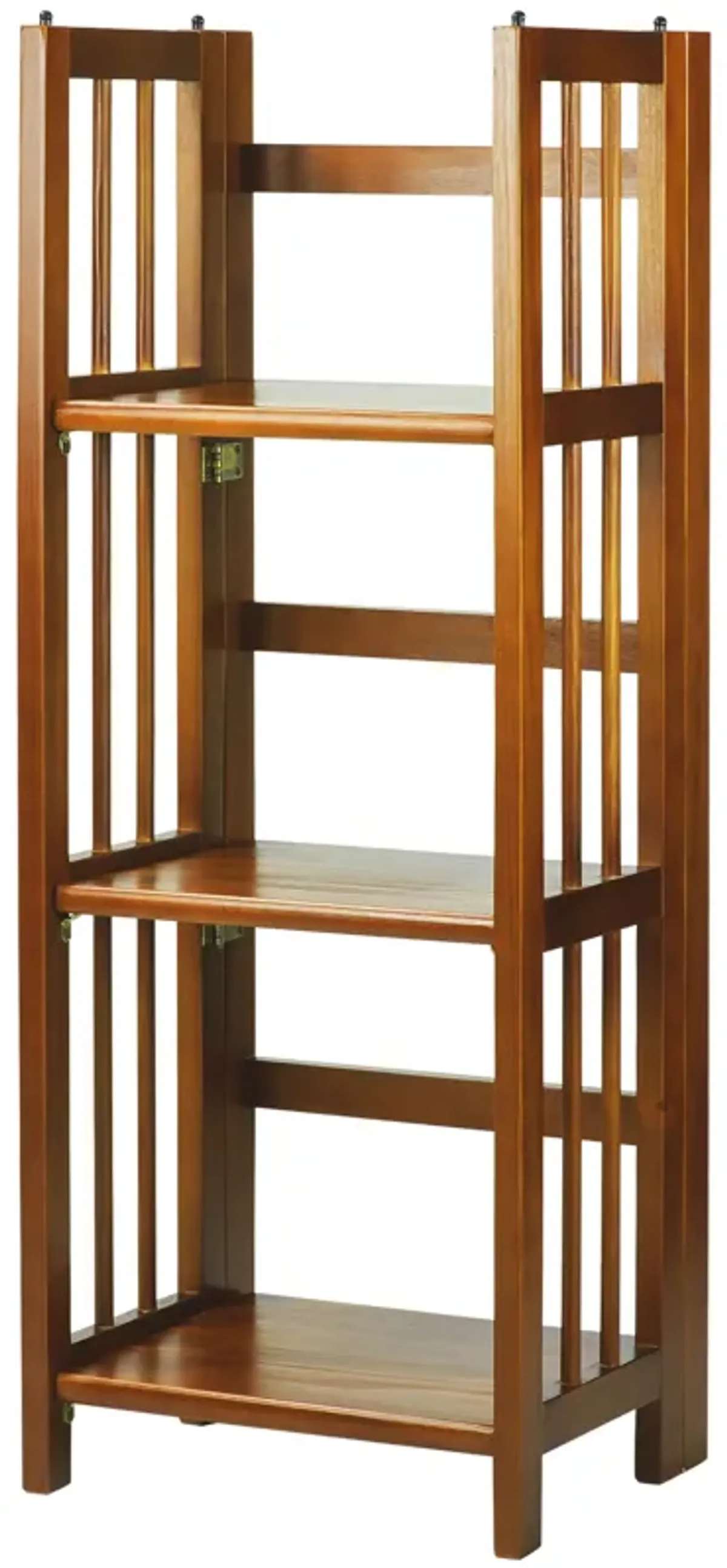 Casual Home 3-Shelf Folding Bookcase (14" Wide)-Honey Oak