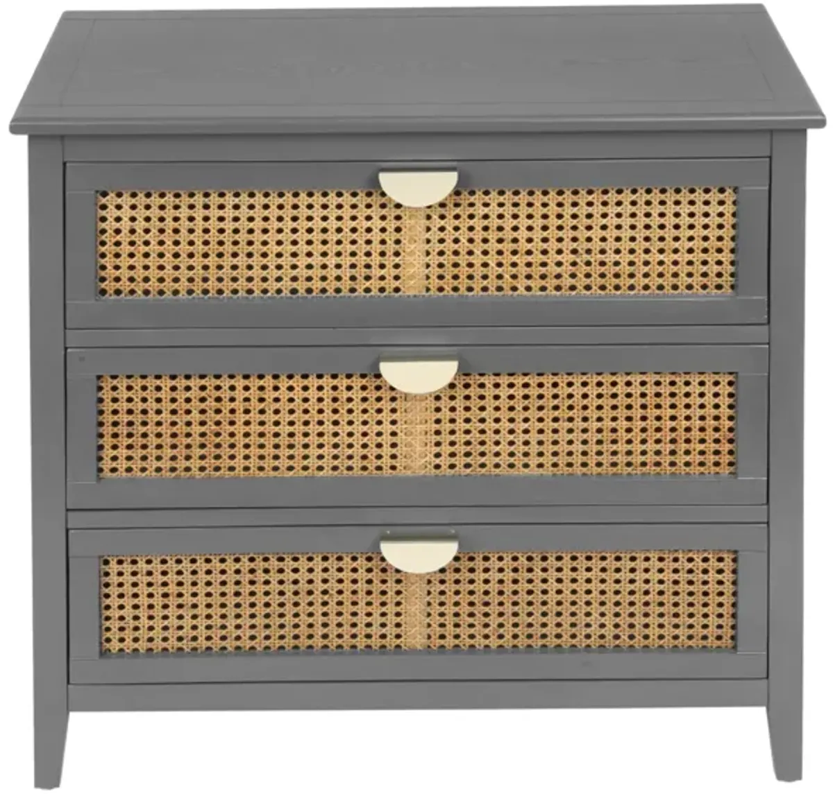 3 Drawer Cabinet Rattan, American Furniture, Suitable For Bedroom, Living Room, Study