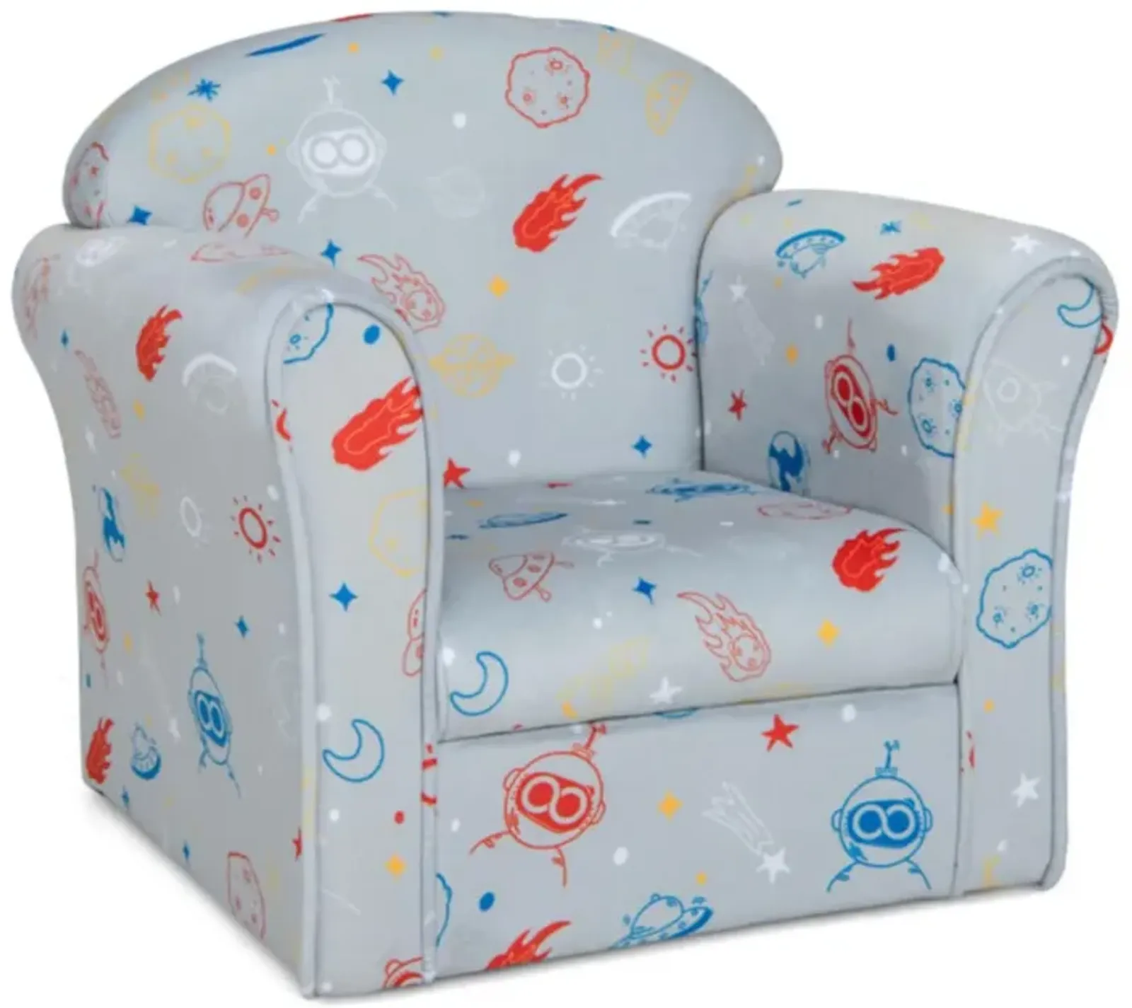 Hivvago Toddler Upholstered Armchair with Solid Wooden Frame and High-density Sponge Filling