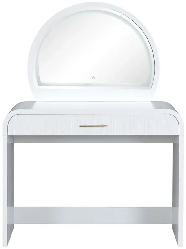 Merax Makeup Vanity Table with Touch Screen Lighted Mirror