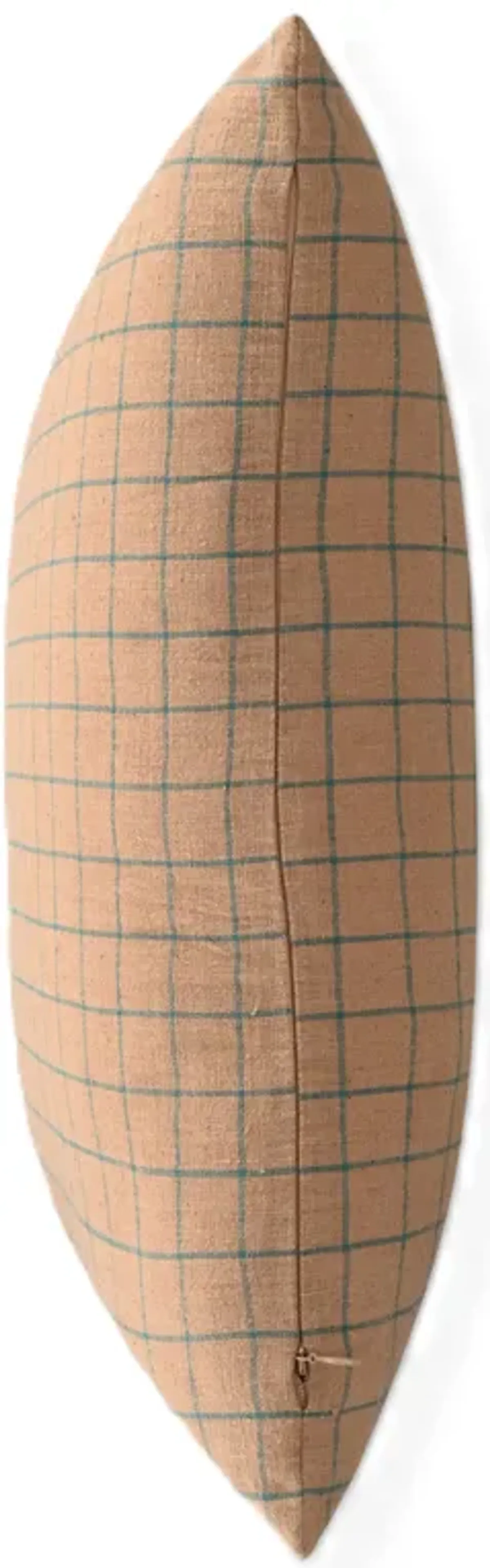 Modern Simplicity Brown cotton pin-Striped lumbar pillow