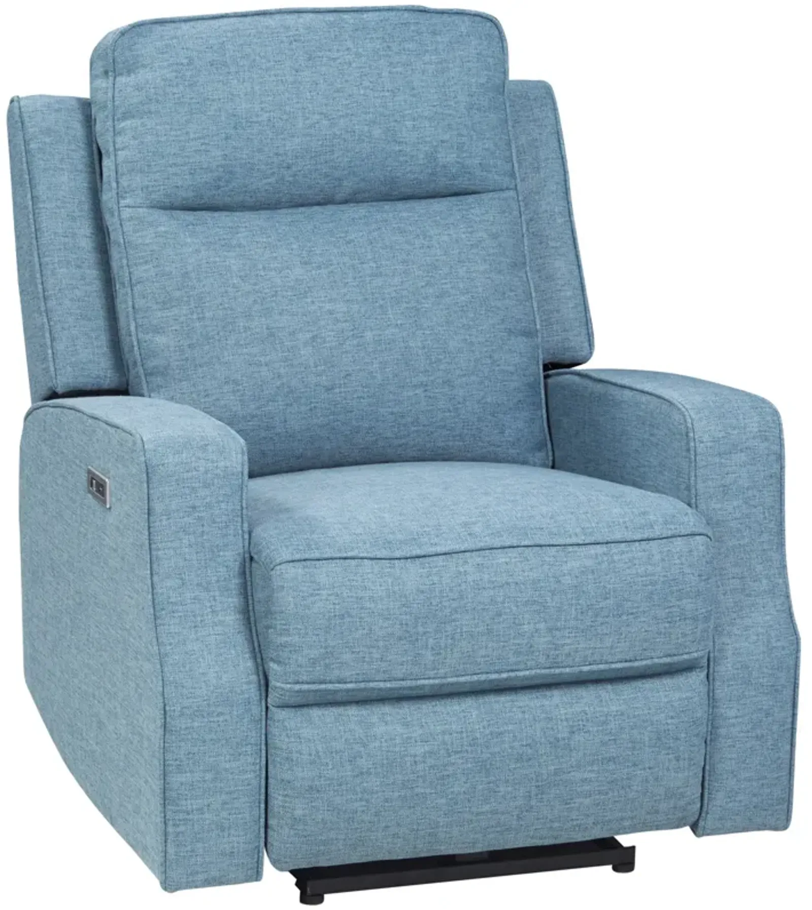 Blue Power Recliner: Wall Hugger Chair with Linen Upholstery