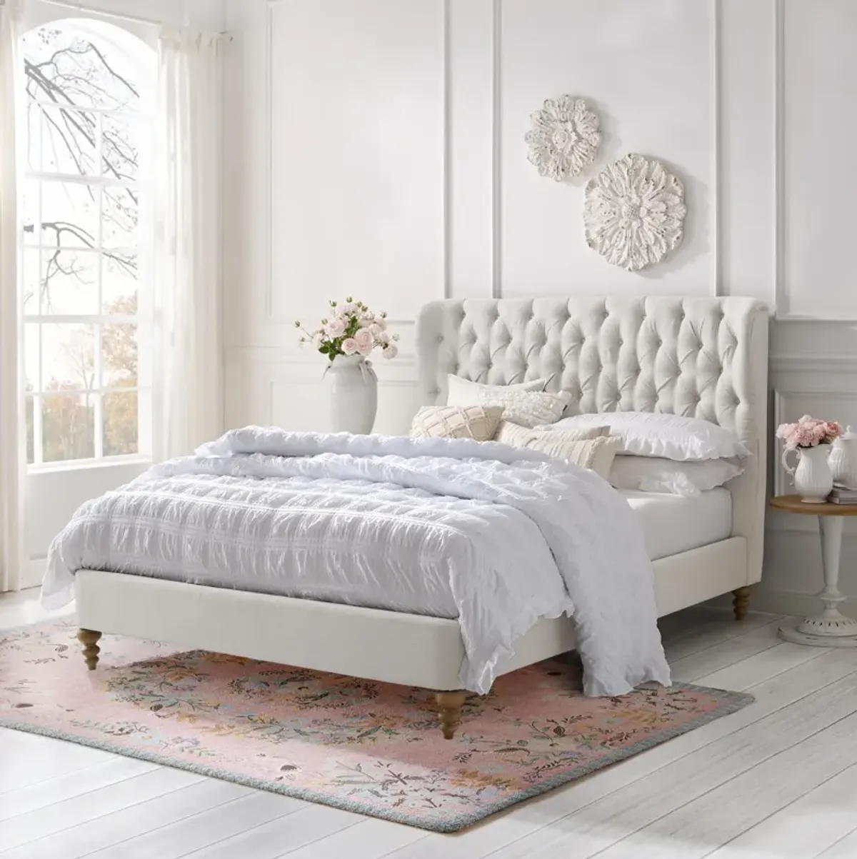 Rustic Manor Adilyn Linen Platform Bed