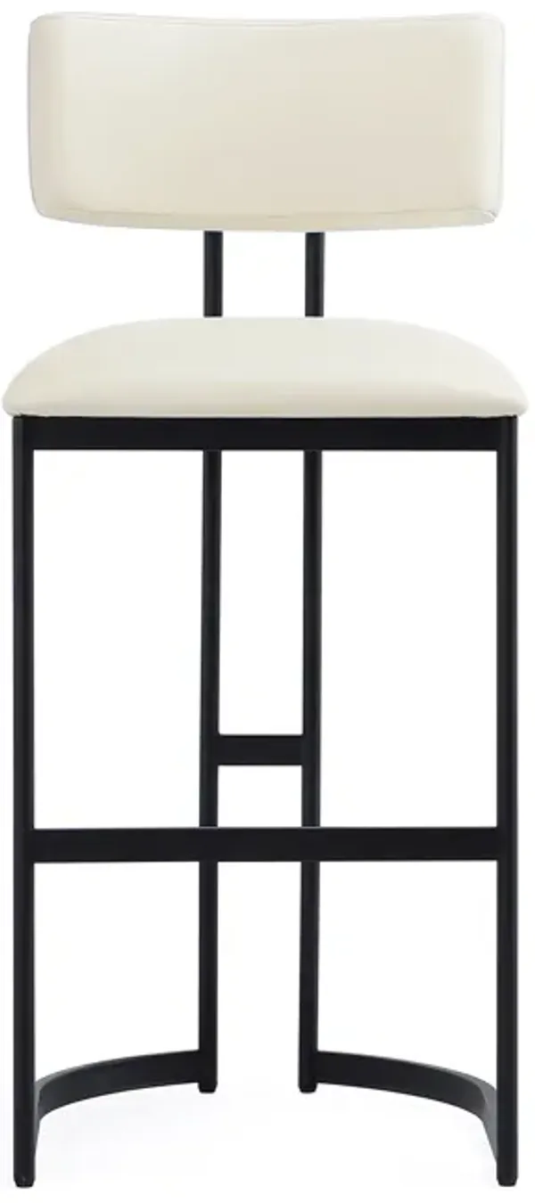Juno Metal Barstool in Ivory