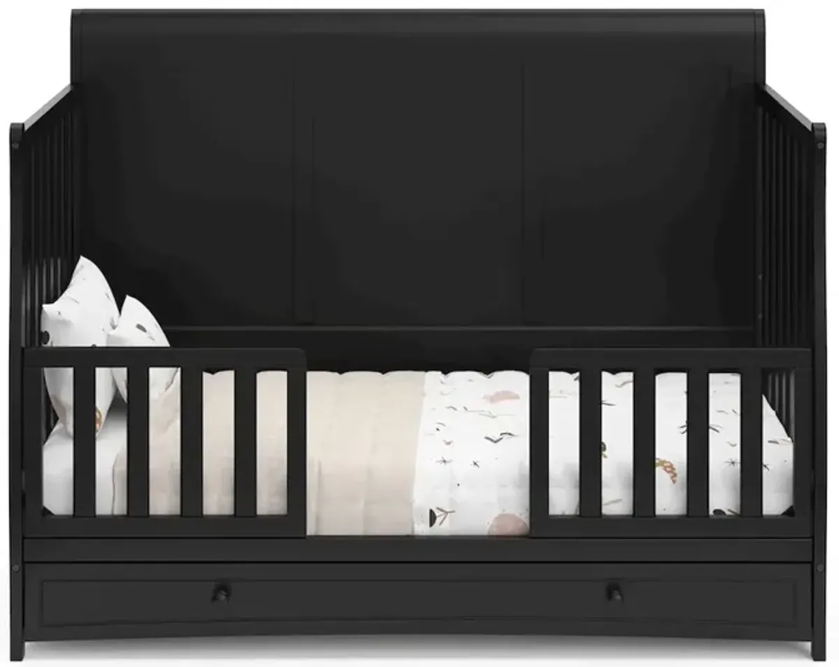 Graco Asheville 4-in-1 Convertible Crib with Drawer (Black)