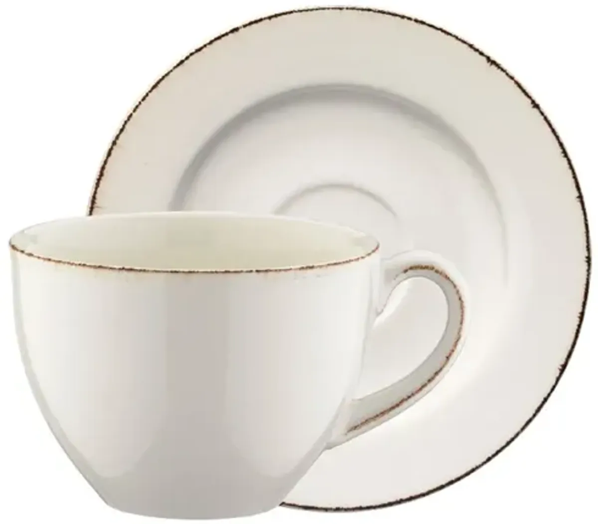 Retro Bistro 7 oz. Coffee Cup+Saucer Set for 2