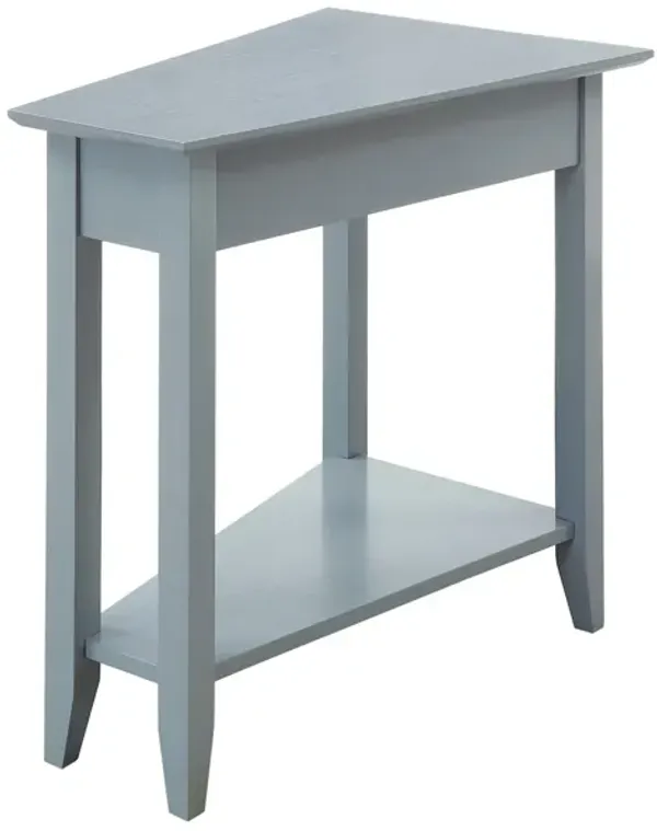Convenience Concepts American Heritage Wedge End Table, 24"L x 16"W x 24"H, Gray