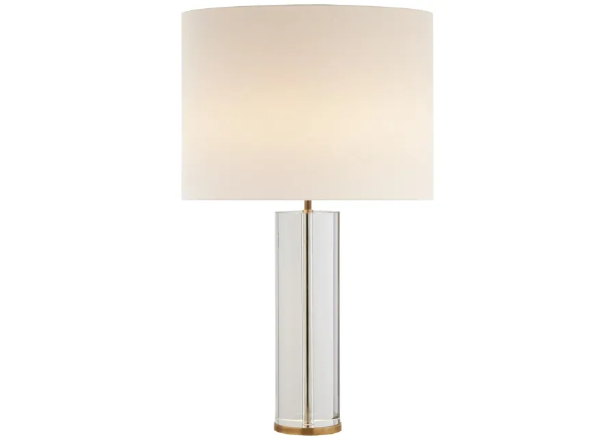 Lineham Table Lamp in Crystal and Brass