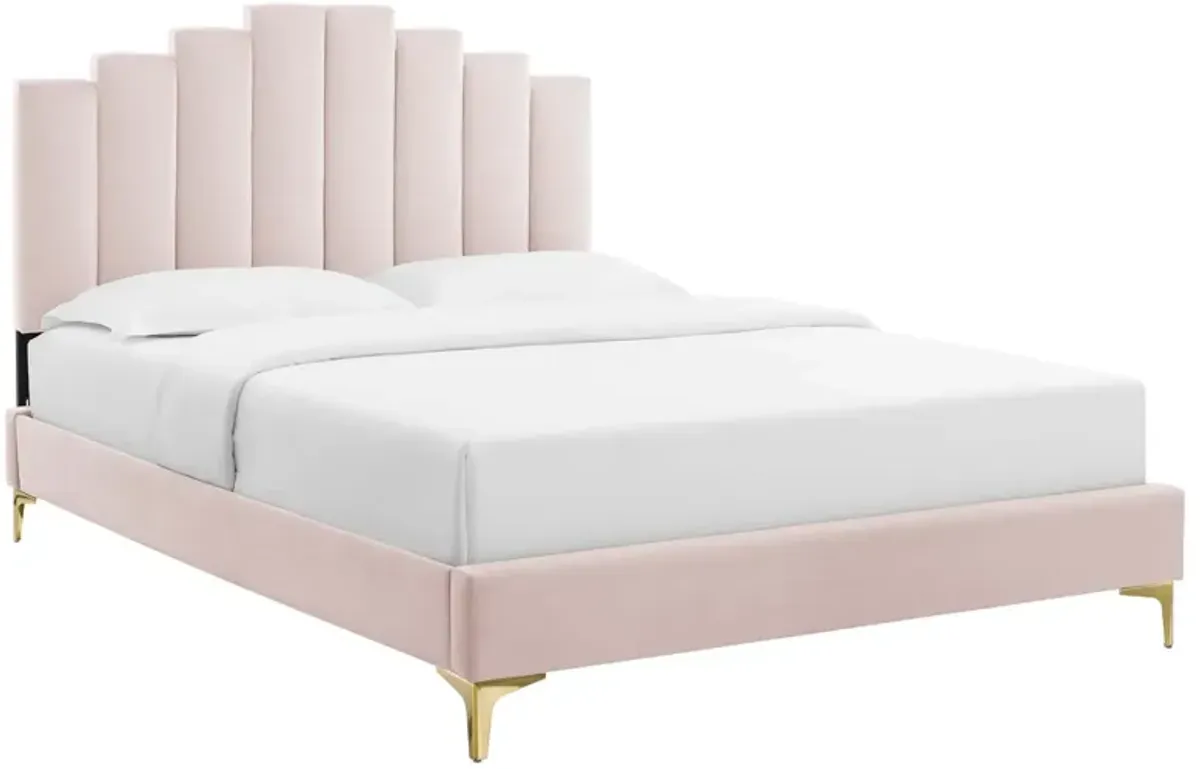 Modway - Elise King Performance Velvet Platform Bed