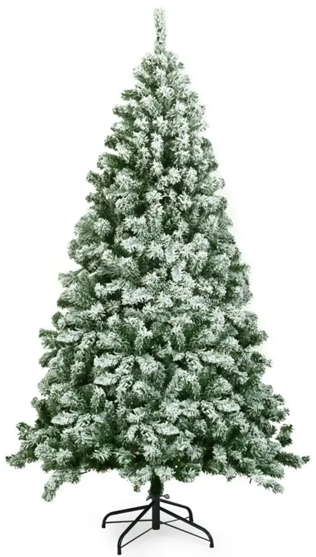 Snow Flocked Artificial Christmas Tree Hinged with 928 Tips