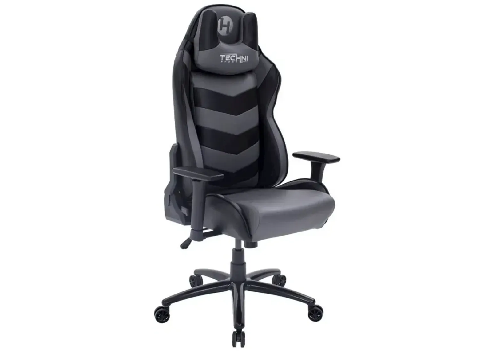 Techni Sport TS-61 Ergonomic High Back Racer Style Video Gaming Chair, Grey/Black