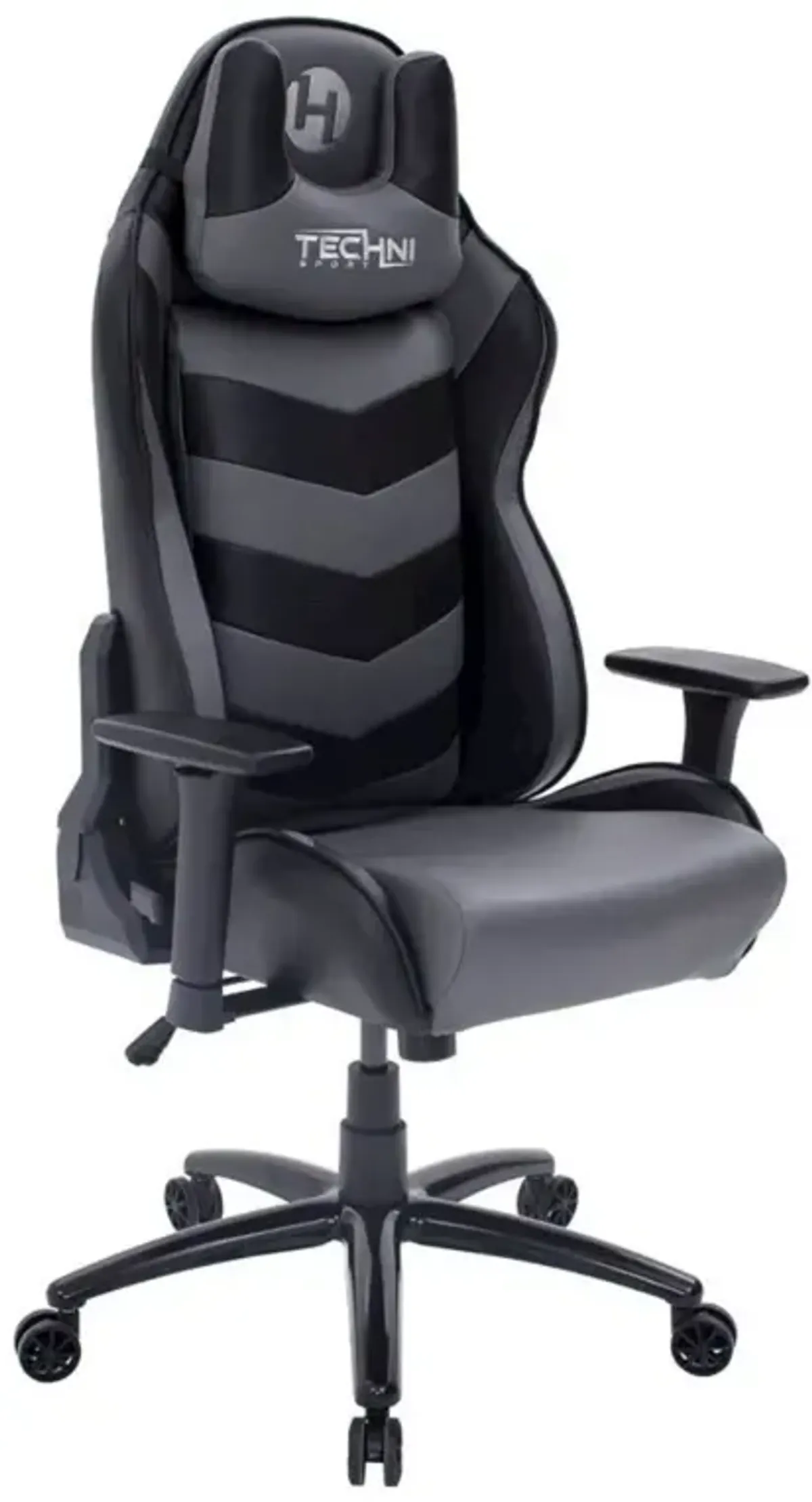 Techni Sport TS-61 Ergonomic High Back Racer Style Video Gaming Chair, Grey/Black