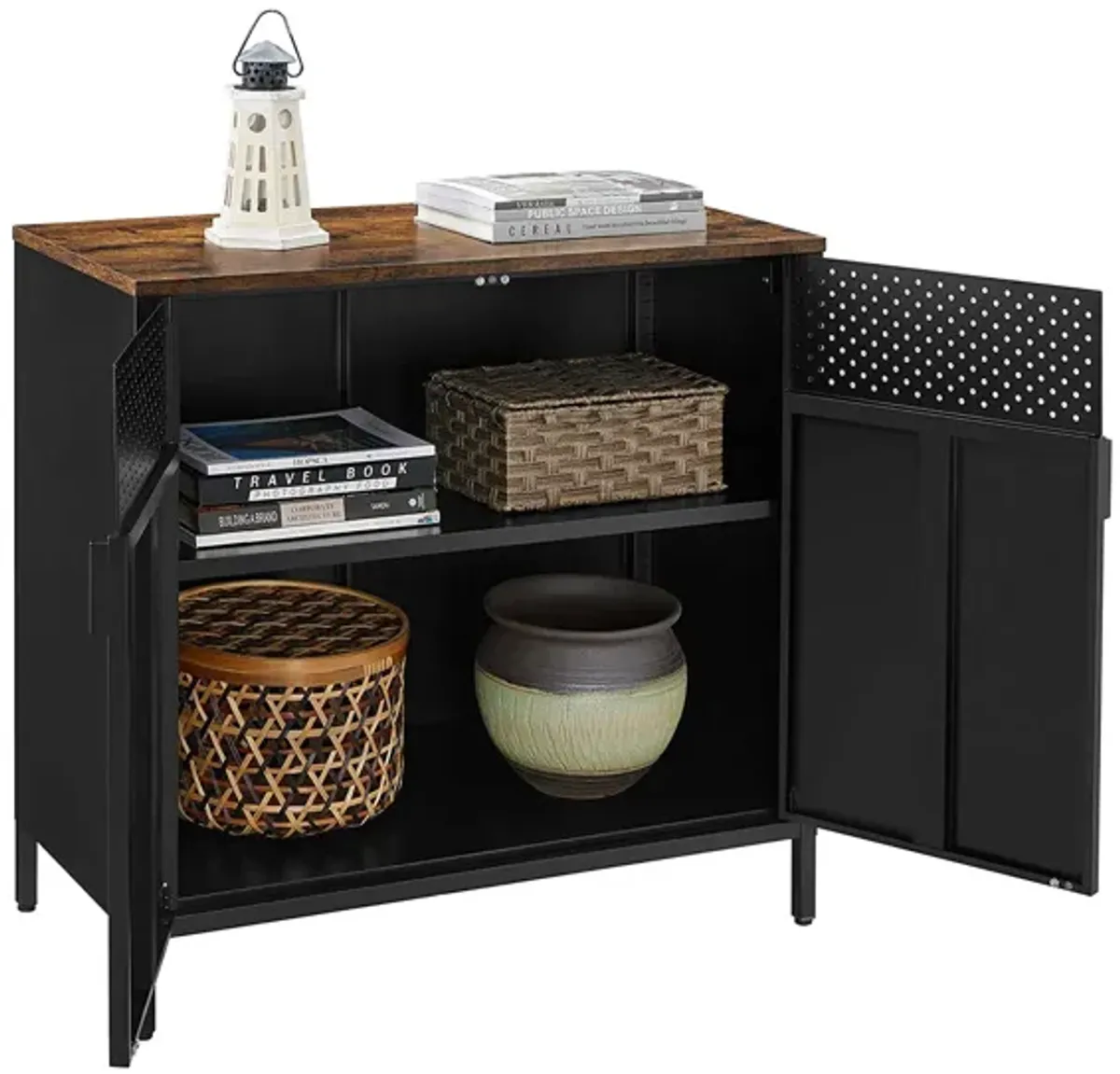 Storage Sideboard - Buffet Table with Adjustable Shelves for Versatile Organization and Stylish Dining