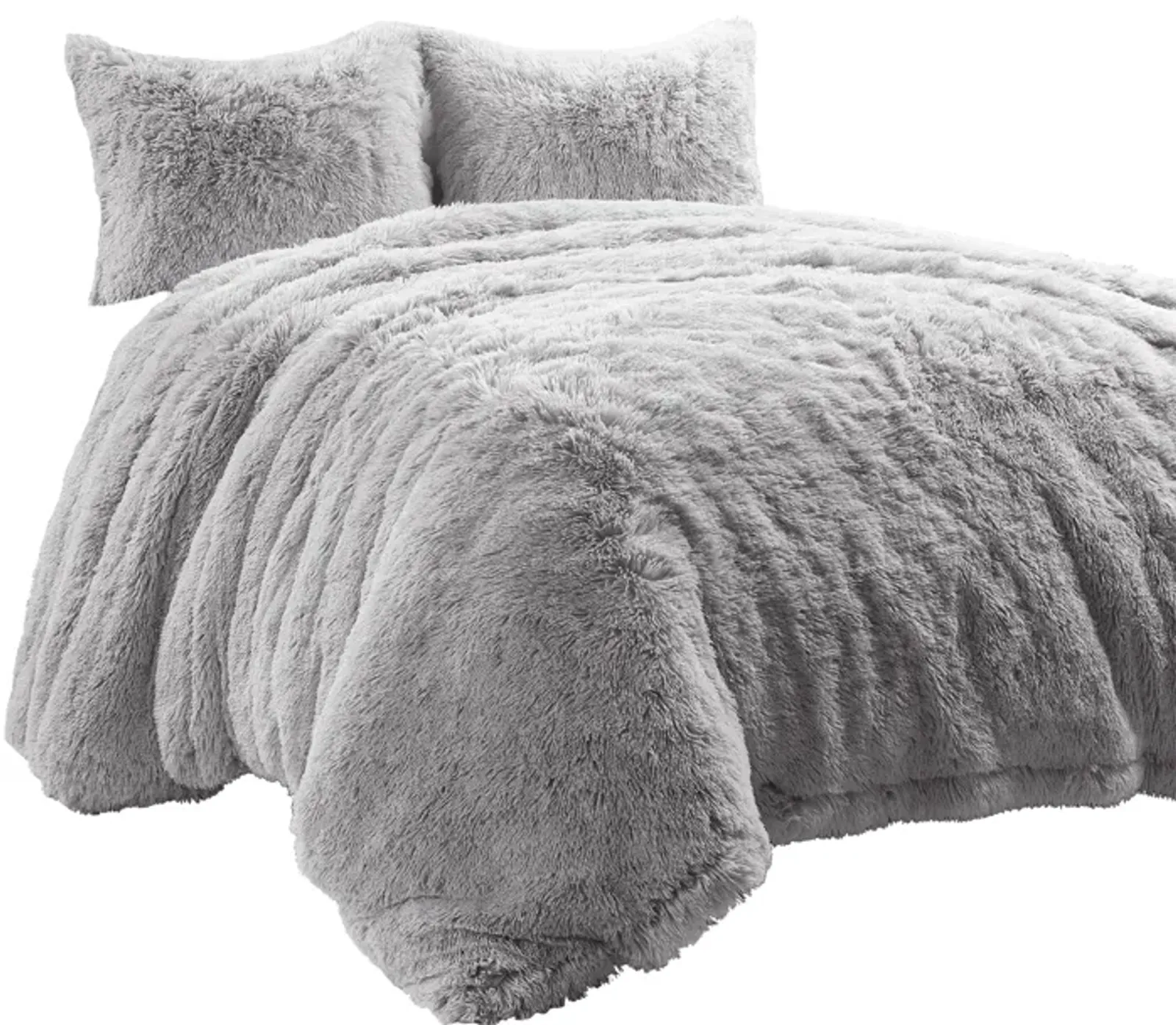 Emma Faux Fur Oversized Duvet Cover 3Pc Set