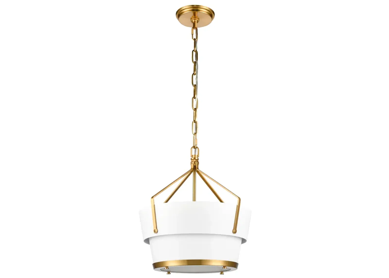 Marin 14'' White Wide 1-Light Pendant