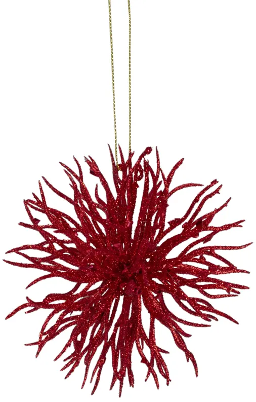 4.5" Red Starburst Christmas Ornament