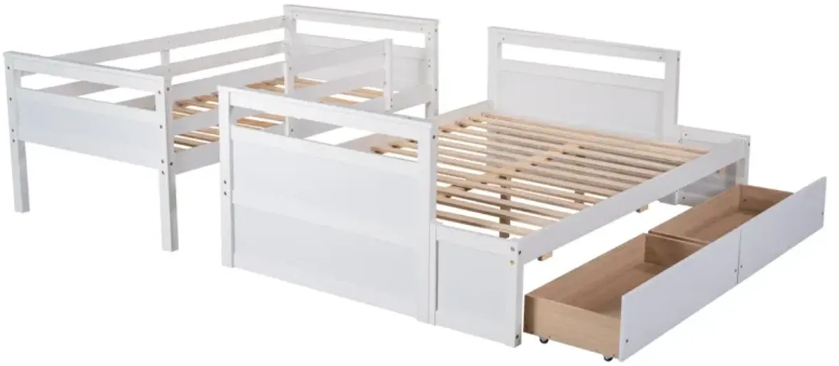 Twin Over Full Bunk Bed With Storage