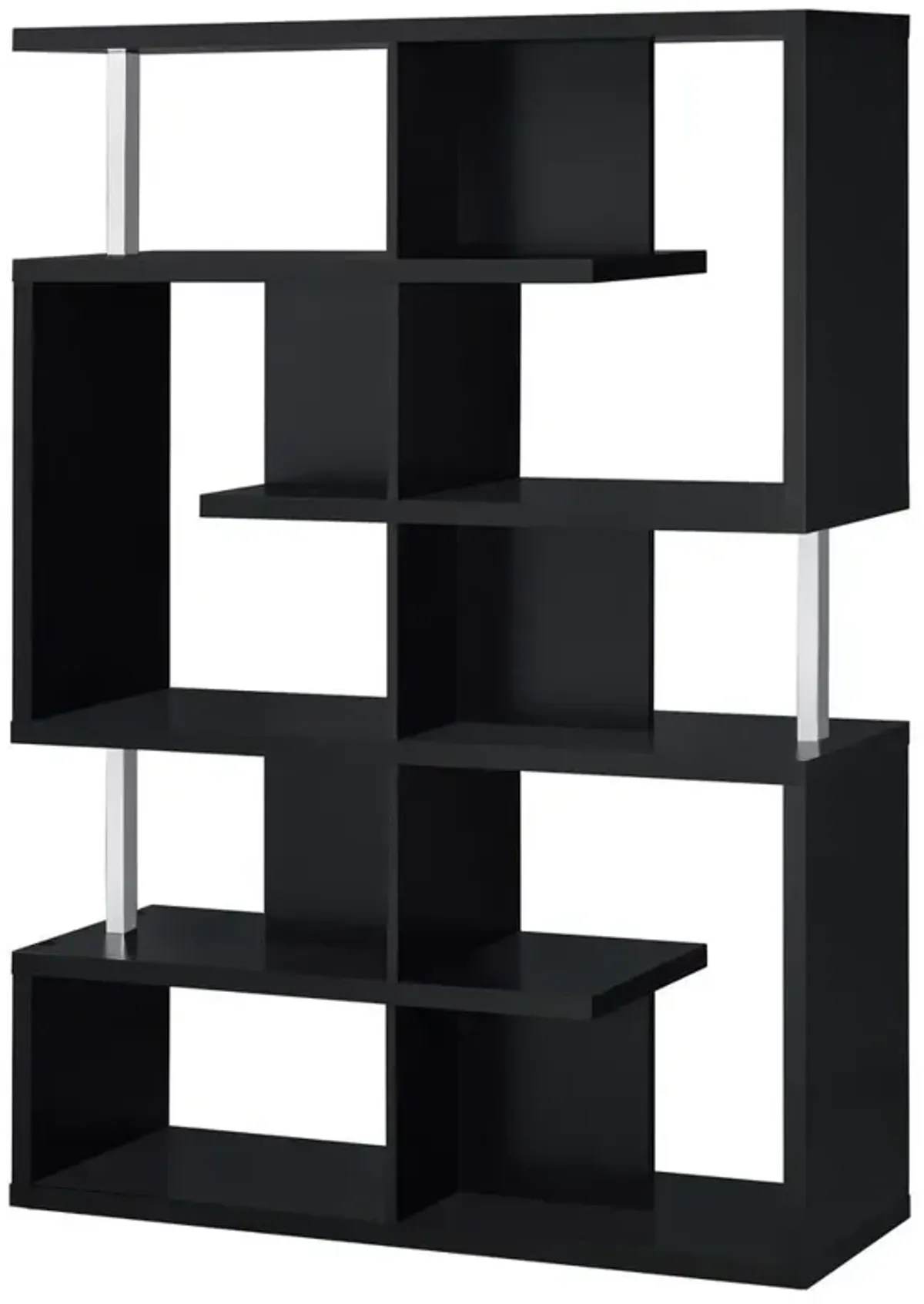 Hoover 5-tier Bookcase Black and Chrome